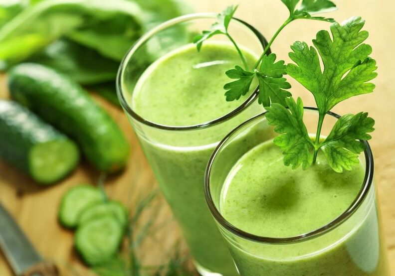 Jus de concombre au persil pour la prostatite